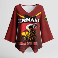 Personalized Germany Cycling Kimono Sleeve Blouse Ride For Life - Wonder Print Shop