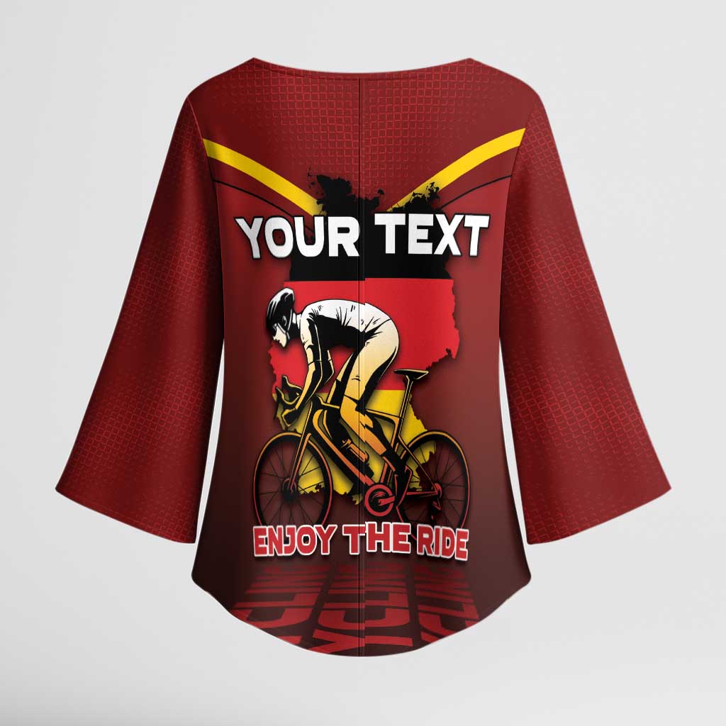 Personalized Germany Cycling Kimono Sleeve Blouse Ride For Life - Wonder Print Shop