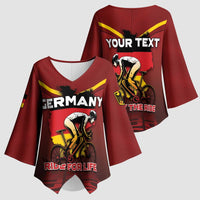 Personalized Germany Cycling Kimono Sleeve Blouse Ride For Life - Wonder Print Shop