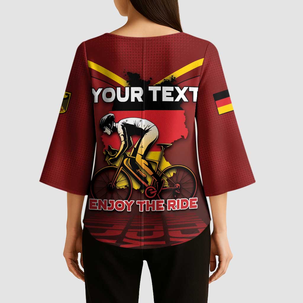 Personalized Germany Cycling Kimono Sleeve Blouse Ride For Life - Wonder Print Shop