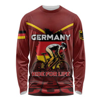 Personalized Germany Cycling Long Sleeve Shirt Ride For Life - Wonder Print Shop