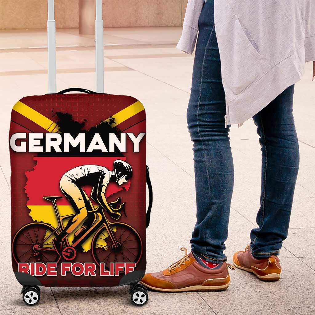 Germany Cycling Luggage Cover Ride For Life - Wonder Print Shop