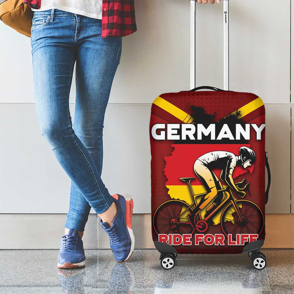 Germany Cycling Luggage Cover Ride For Life - Wonder Print Shop
