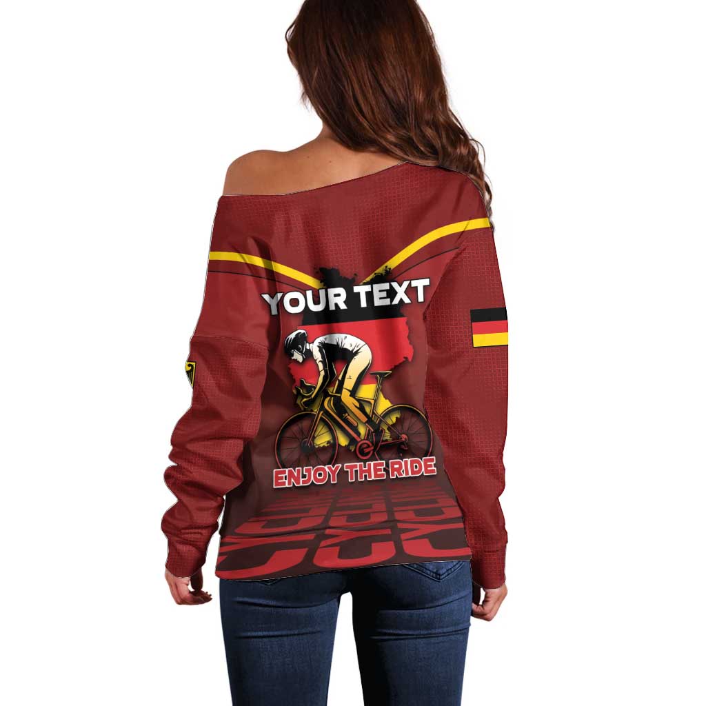 Personalized Germany Cycling Off Shoulder Sweater Ride For Life - Wonder Print Shop