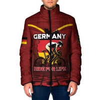 Personalized Germany Cycling Padded Jacket Ride For Life - Wonder Print Shop