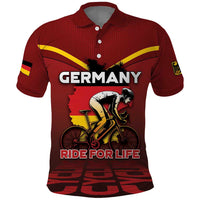 Personalized Germany Cycling Polo Shirt Ride For Life - Wonder Print Shop