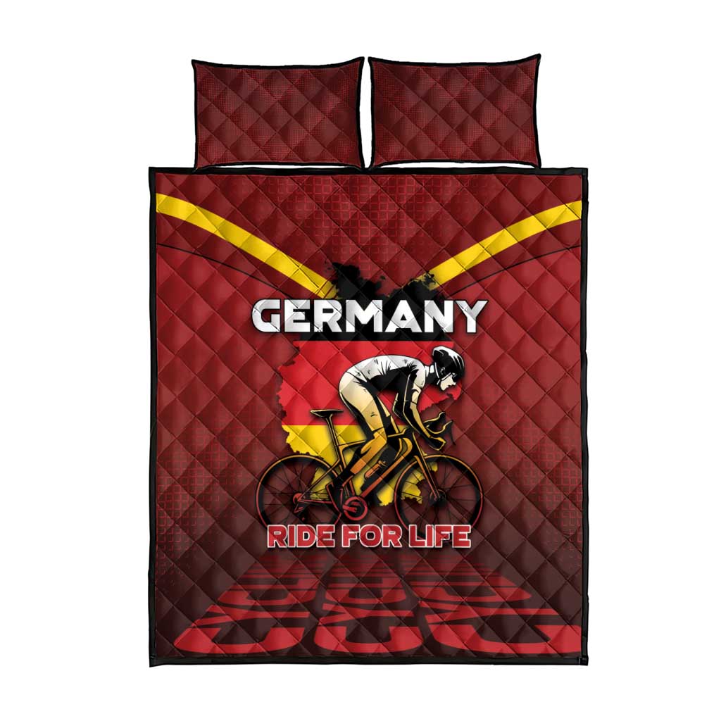 Germany Cycling Quilt Bed Set Ride For Life - Wonder Print Shop