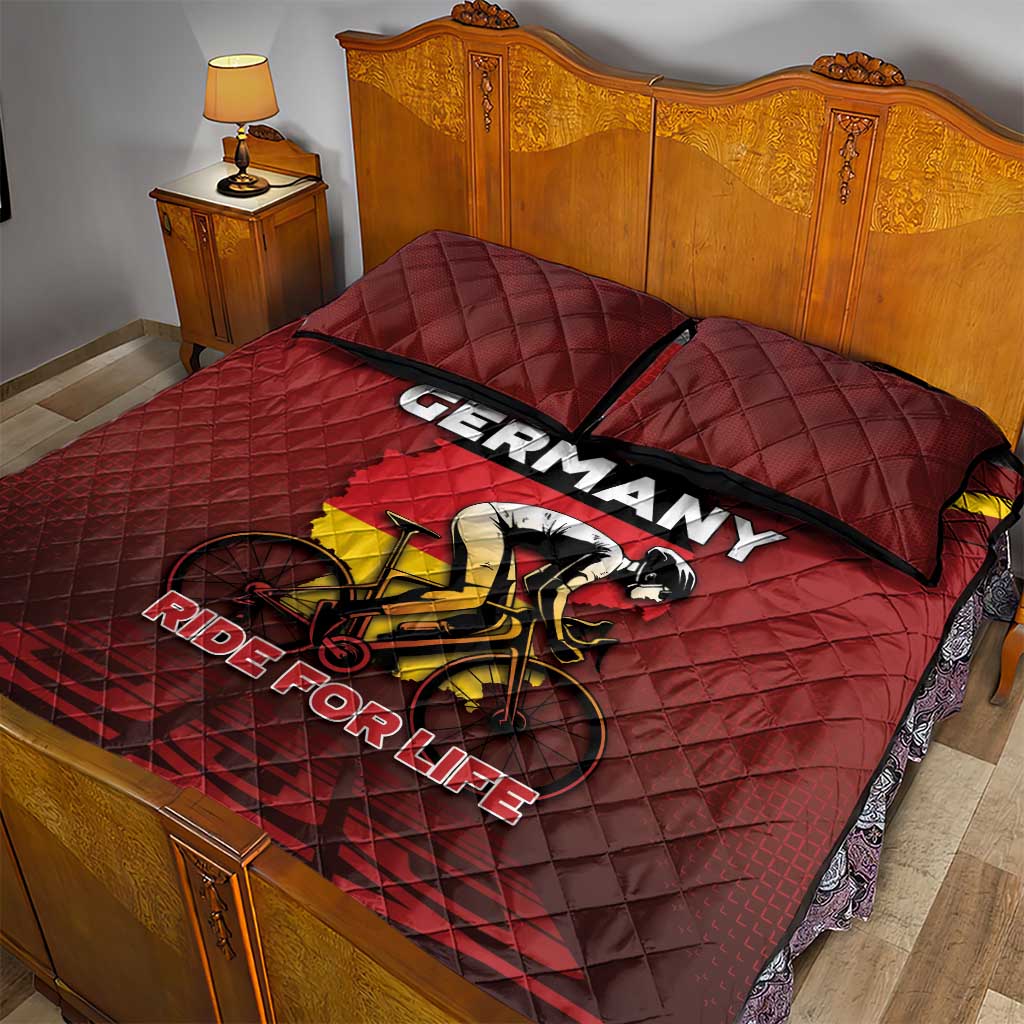 Germany Cycling Quilt Bed Set Ride For Life - Wonder Print Shop