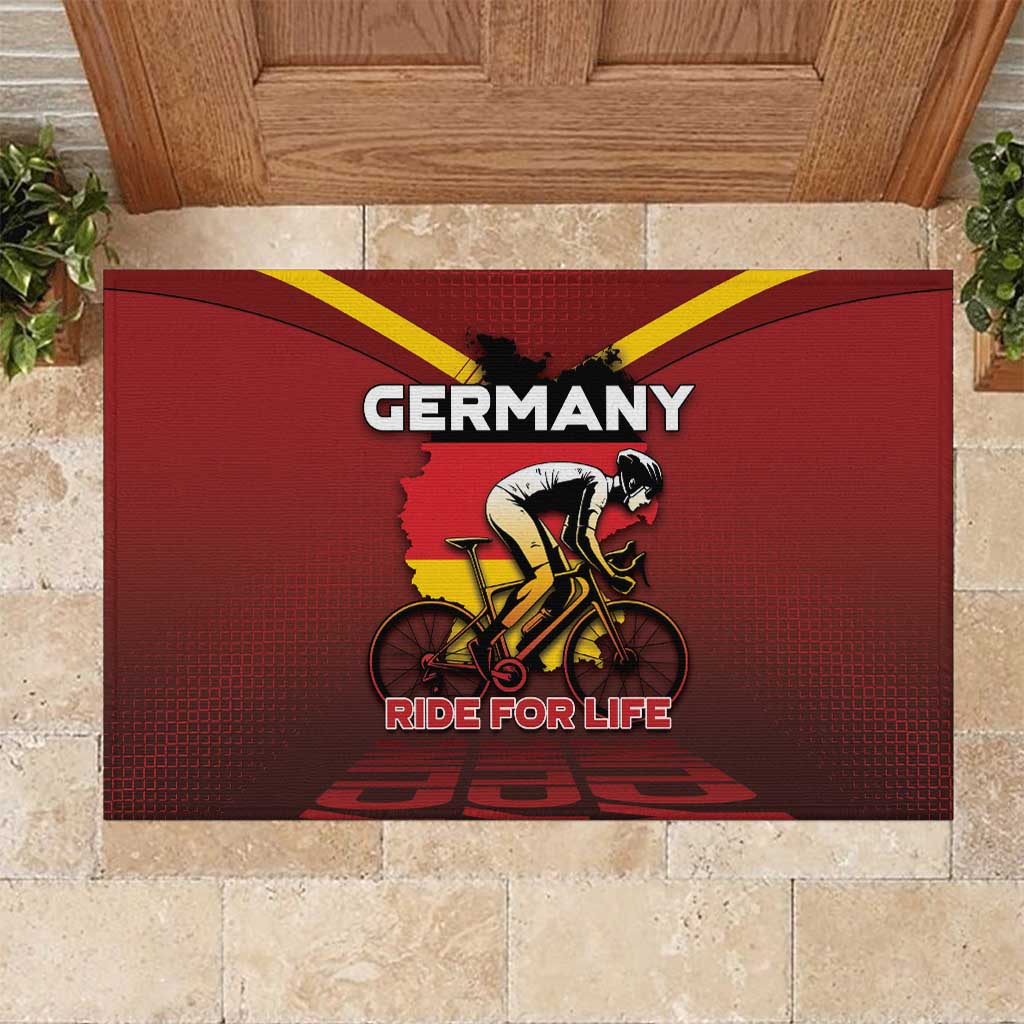 Germany Cycling Rubber Doormat Ride For Life - Wonder Print Shop