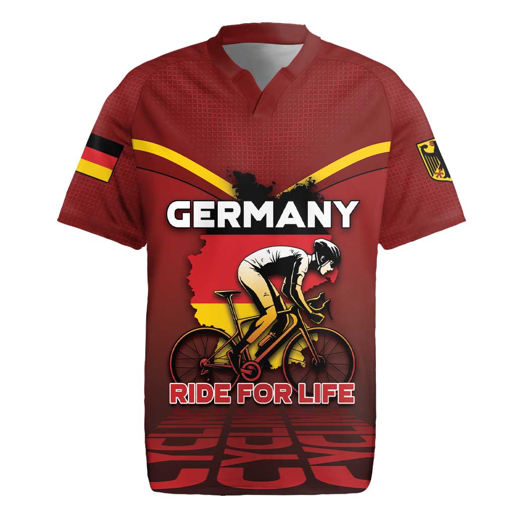 Personalized Germany Cycling Rugby Jersey Ride For Life - Wonder Print Shop