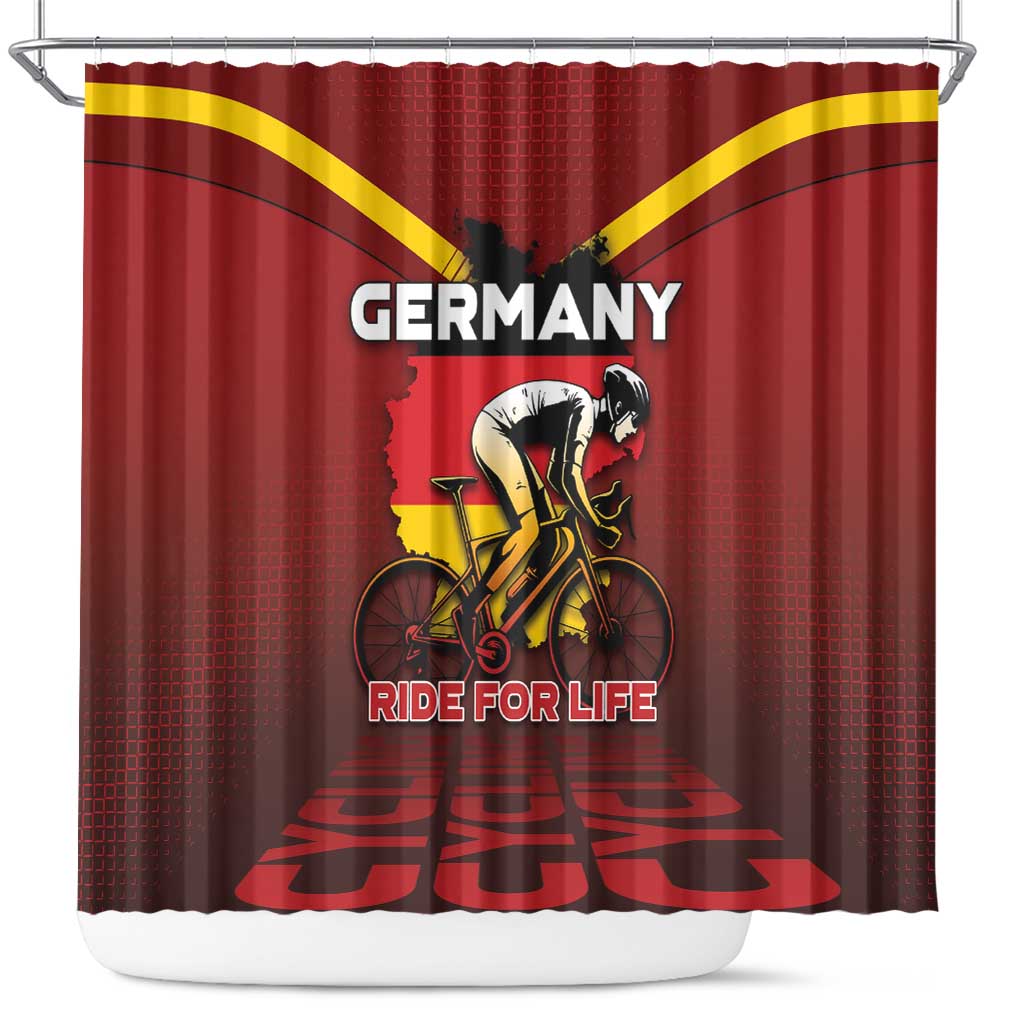 Germany Cycling Shower Curtain Ride For Life - Wonder Print Shop