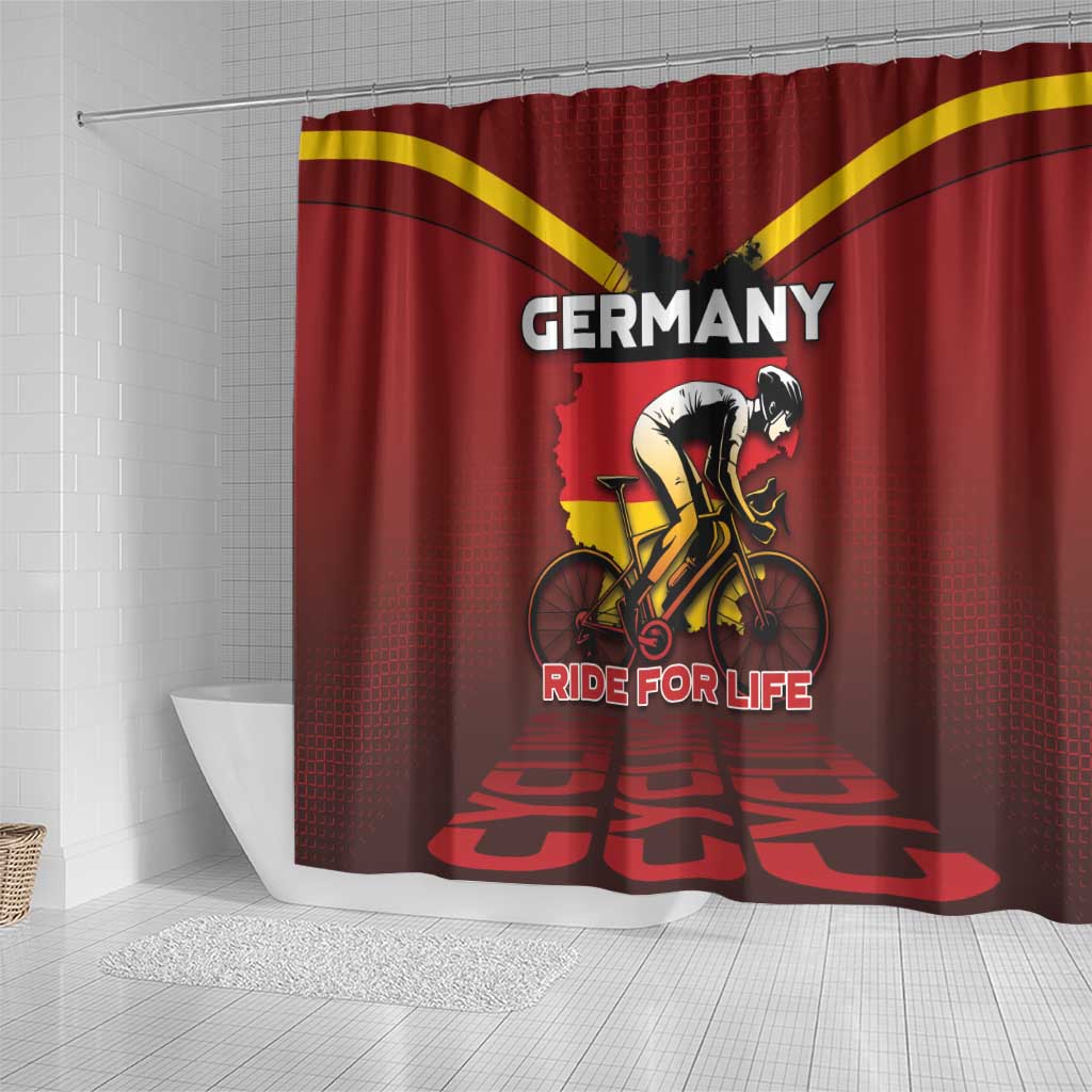 Germany Cycling Shower Curtain Ride For Life - Wonder Print Shop