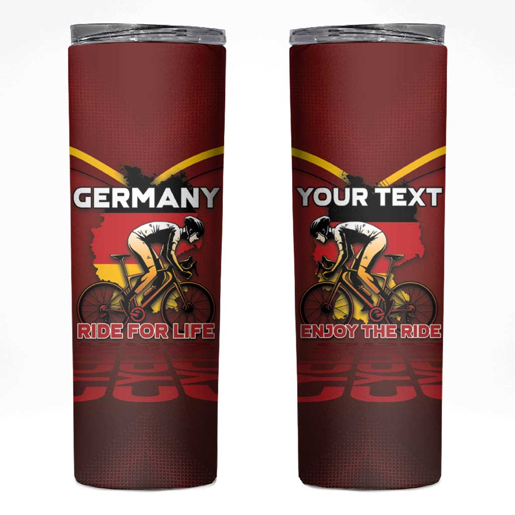 Personalized Germany Cycling Skinny Tumbler Ride For Life - Wonder Print Shop