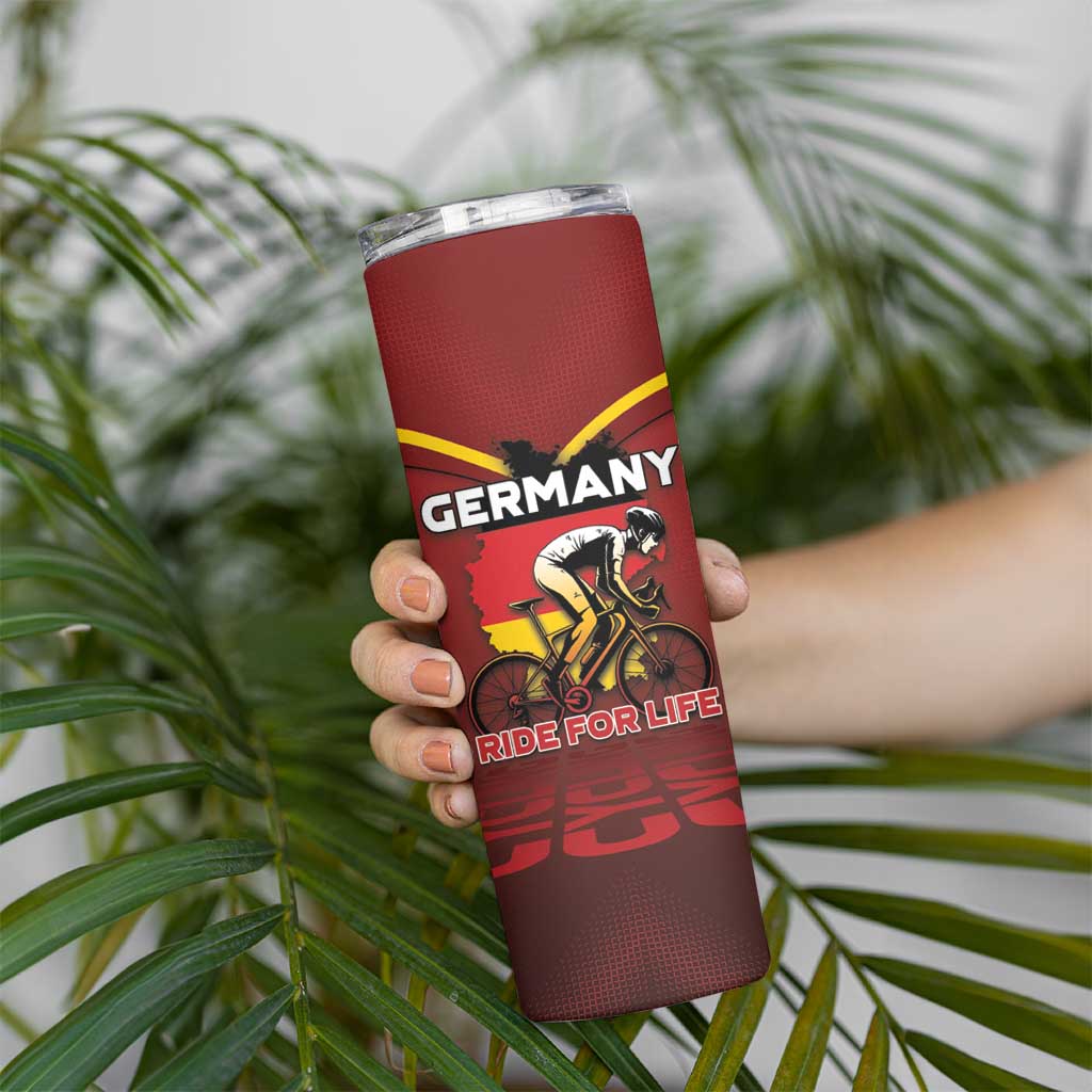 Personalized Germany Cycling Skinny Tumbler Ride For Life - Wonder Print Shop