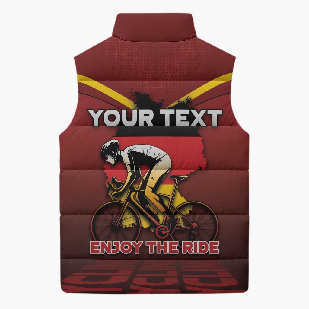 Personalized Germany Cycling Sleeveless Puffer Jacket Ride For Life - Wonder Print Shop
