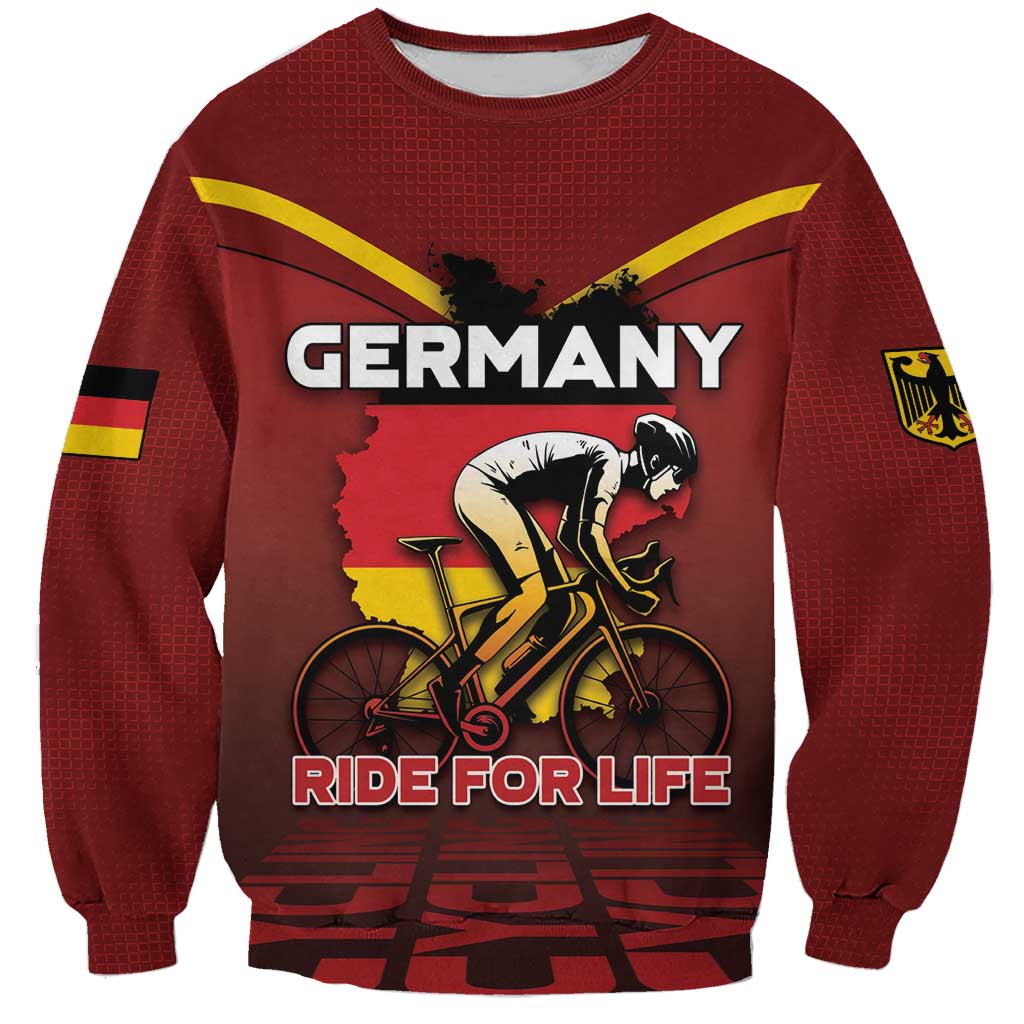 Personalized Germany Cycling Sweatshirt Ride For Life - Wonder Print Shop