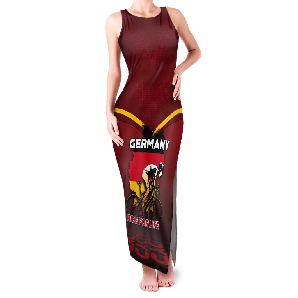 Personalized Germany Cycling Tank Maxi Dress Ride For Life - Wonder Print Shop