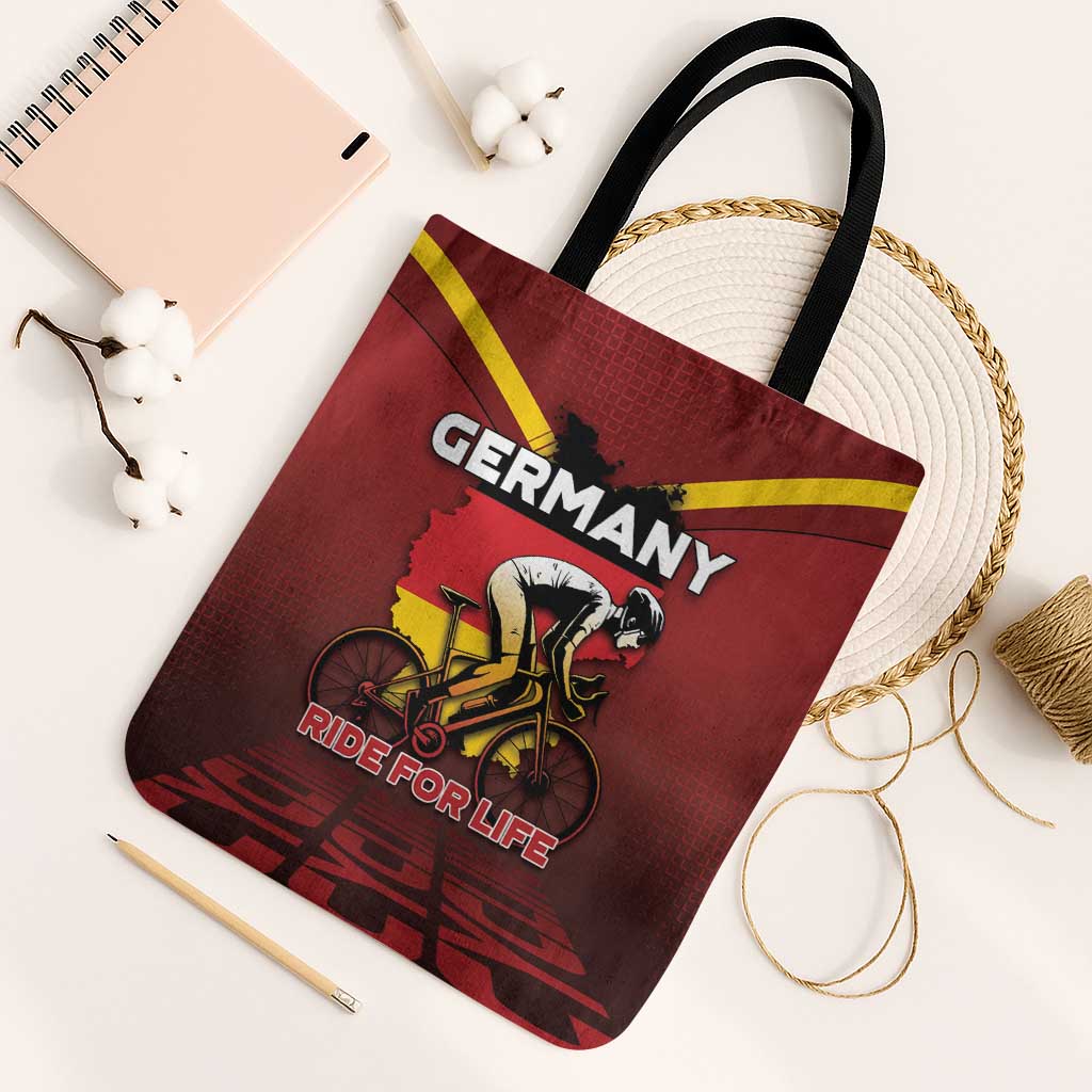 Germany Cycling Tote Bag Ride For Life - Wonder Print Shop