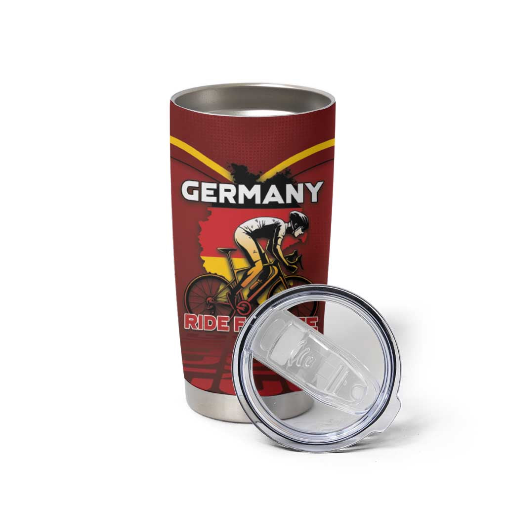 Personalized Germany Cycling Tumbler Cup Ride For Life - Wonder Print Shop