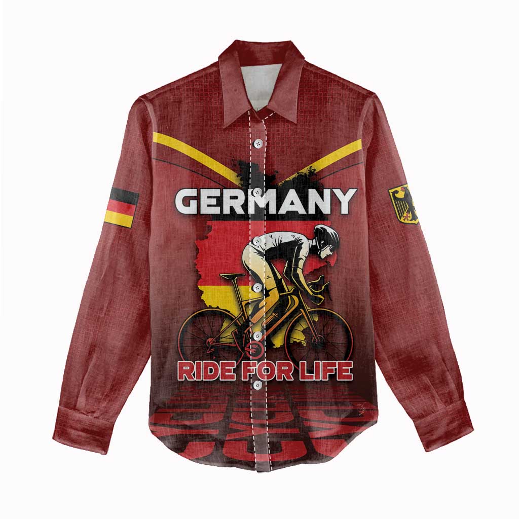 Personalized Germany Cycling Women Casual Shirt Ride For Life - Wonder Print Shop
