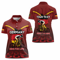 Personalized Germany Cycling Women Polo Shirt Ride For Life - Wonder Print Shop