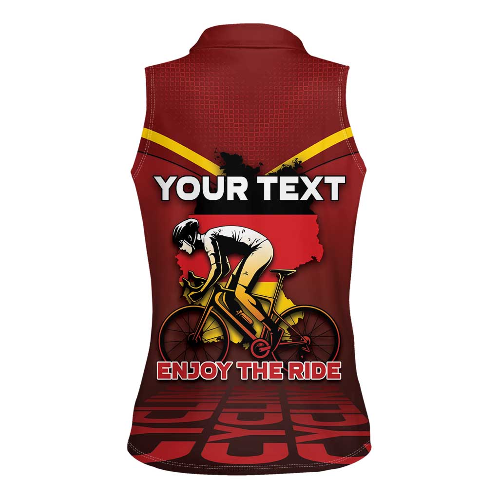 Personalized Germany Cycling Women Sleeveless Polo Shirt Ride For Life - Wonder Print Shop
