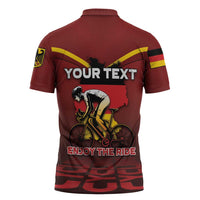 Personalized Germany Cycling Zipper Polo Shirt Ride For Life - Wonder Print Shop