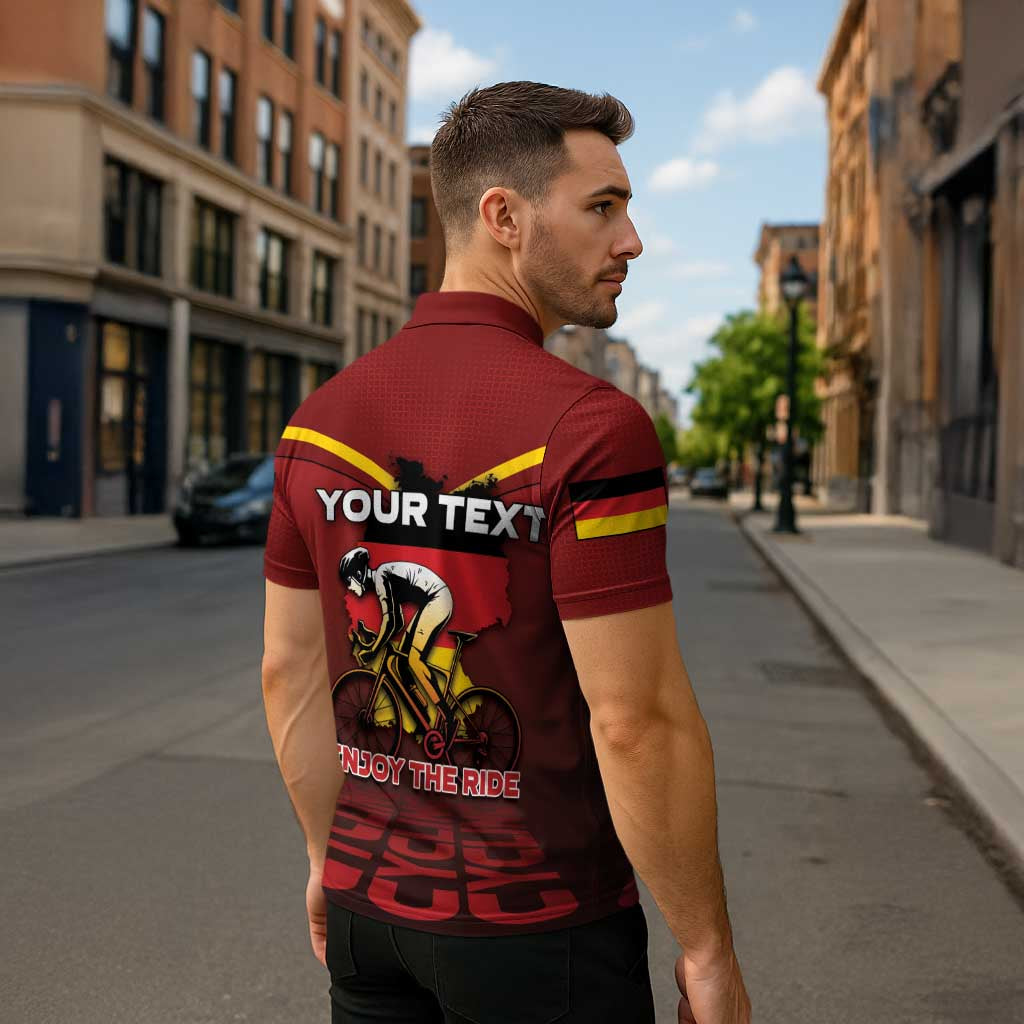 Personalized Germany Cycling Zipper Polo Shirt Ride For Life DT05