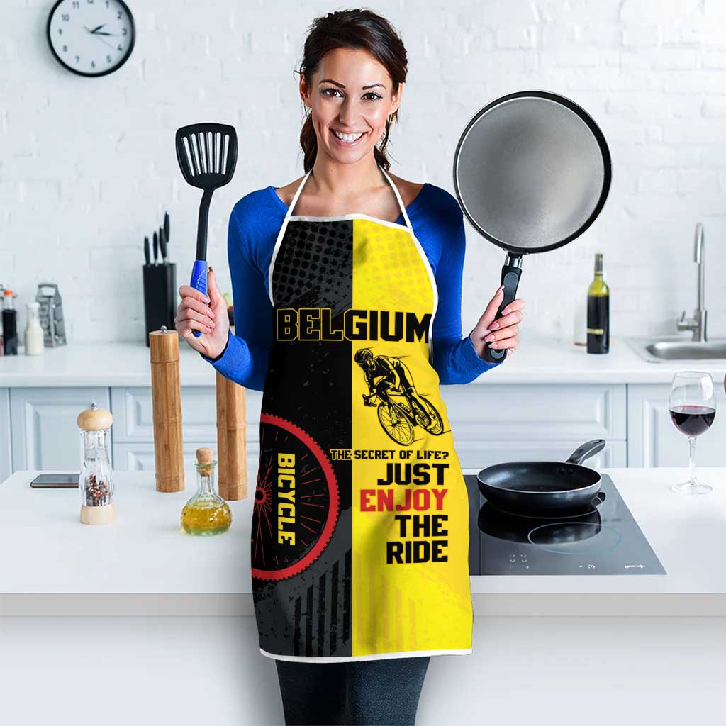 Belgium Cycling Apron Just Enjoy The Ride - Wonder Print Shop