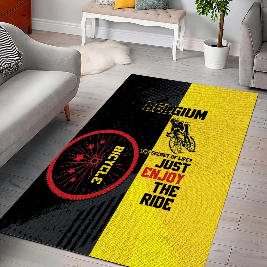 Belgium Cycling Area Rug Just Enjoy The Ride - Wonder Print Shop