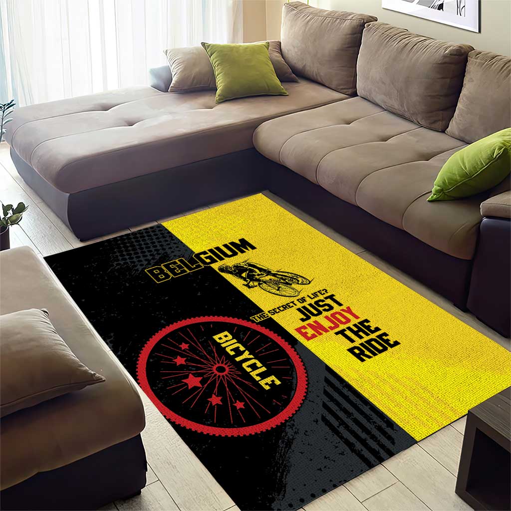 Belgium Cycling Area Rug Just Enjoy The Ride - Wonder Print Shop