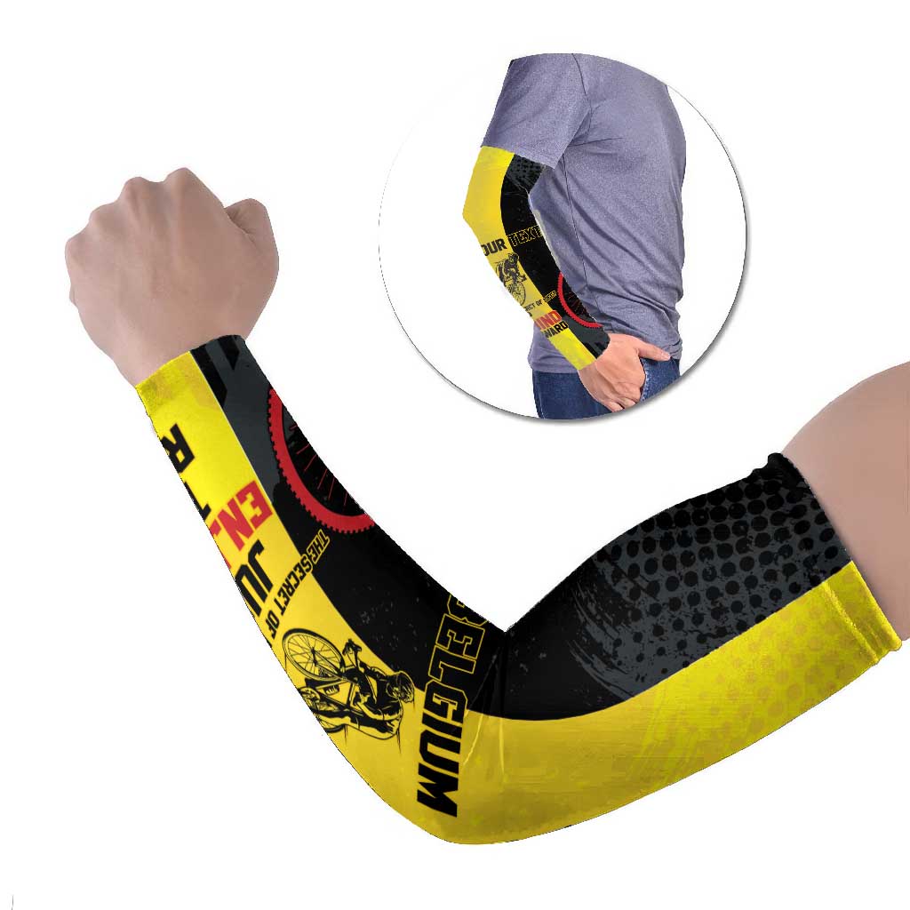 Personalized Belgium Cycling Arm Sleeves Just Enjoy The Ride - Wonder Print Shop