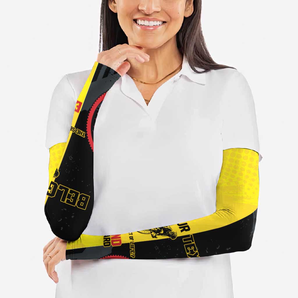 Personalized Belgium Cycling Arm Sleeves Just Enjoy The Ride - Wonder Print Shop
