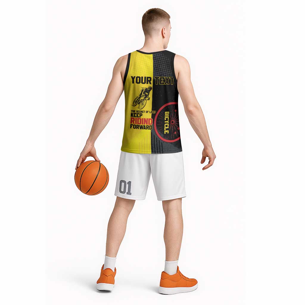 Personalized Belgium Cycling Basketball Jersey Just Enjoy The Ride - Wonder Print Shop