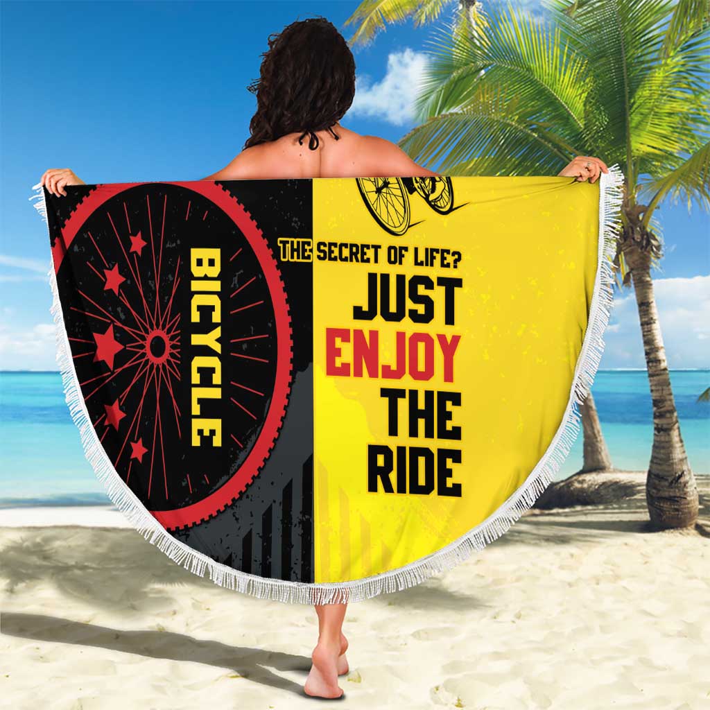 Belgium Cycling Beach Blanket Just Enjoy The Ride - Wonder Print Shop