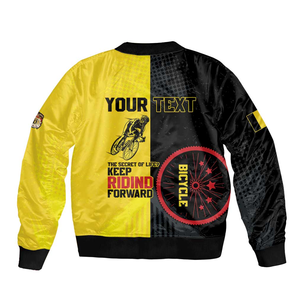 Personalized Belgium Cycling Bomber Jacket Just Enjoy The Ride - Wonder Print Shop