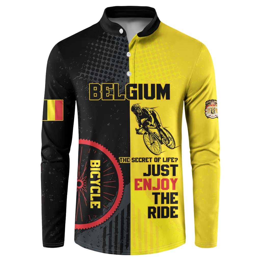 Personalized Belgium Cycling Button Sweatshirt Just Enjoy The Ride - Wonder Print Shop