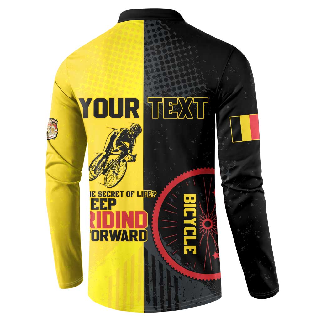 Personalized Belgium Cycling Button Sweatshirt Just Enjoy The Ride - Wonder Print Shop