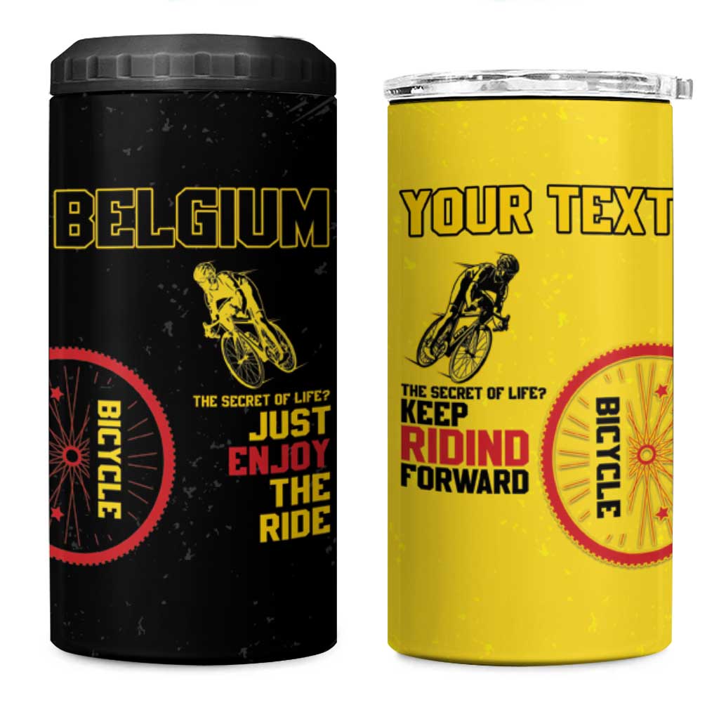 Personalized Belgium Cycling 4 in 1 Can Cooler Tumbler Just Enjoy The Ride - Wonder Print Shop