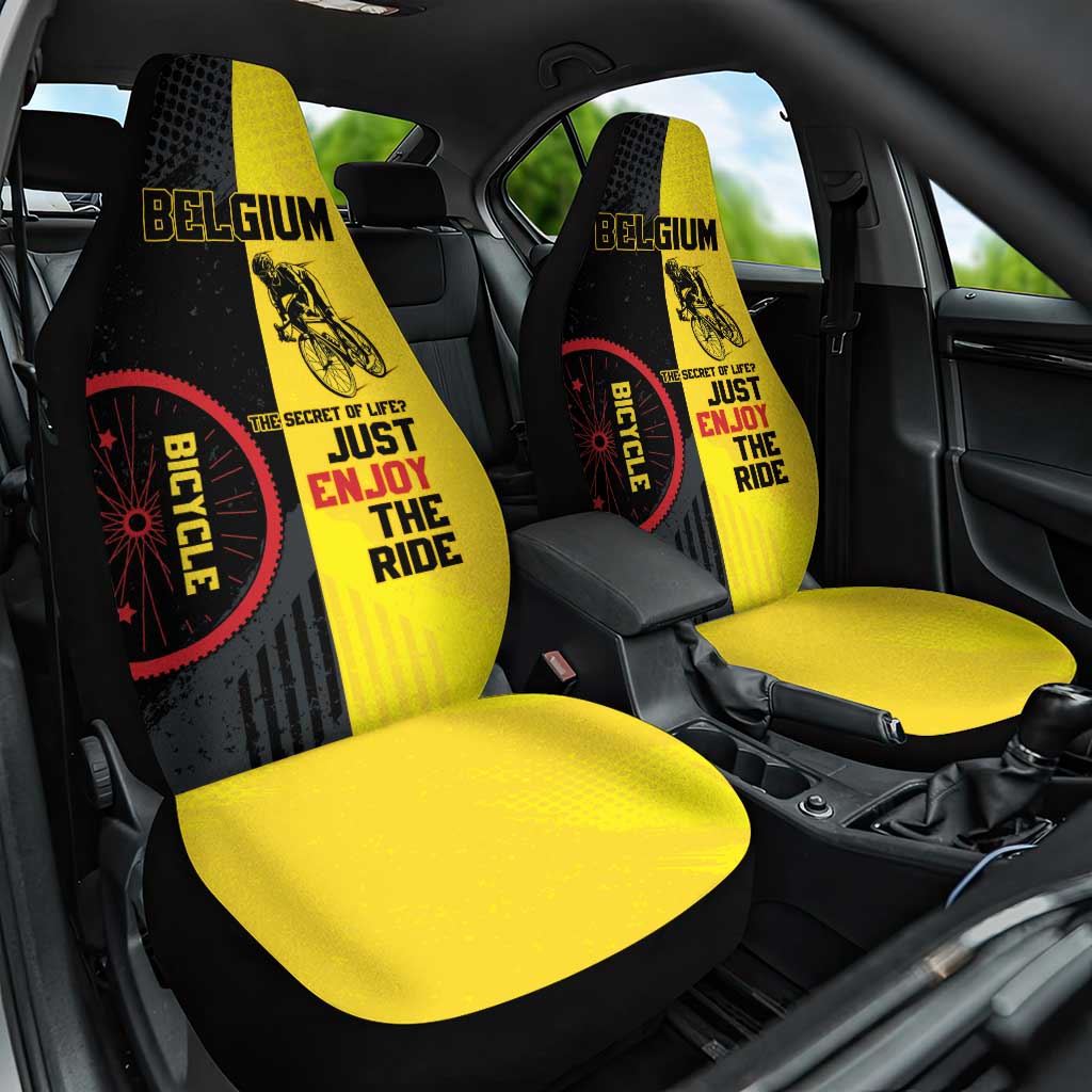 Belgium Cycling Car Seat Cover Just Enjoy The Ride - Wonder Print Shop