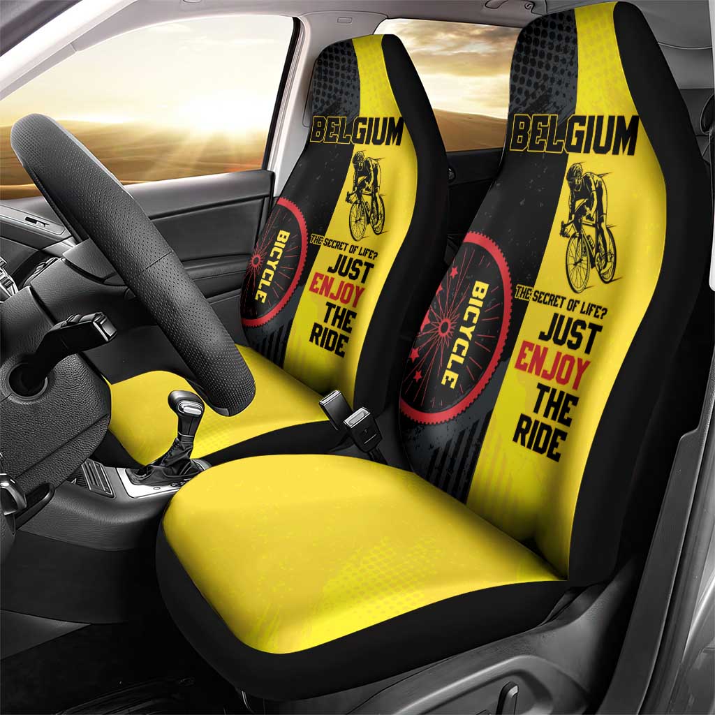 Belgium Cycling Car Seat Cover Just Enjoy The Ride - Wonder Print Shop