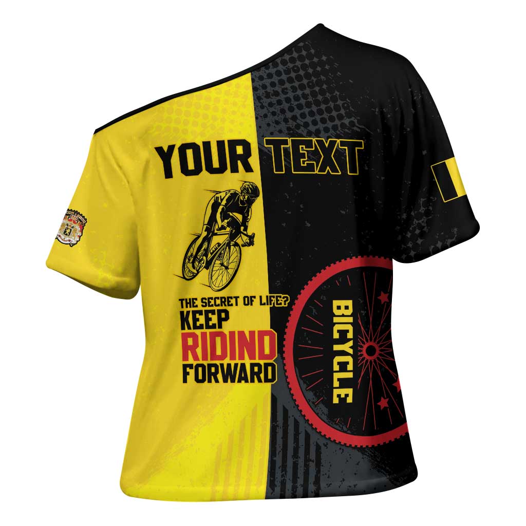 Personalized Belgium Cycling Cross Shoulder Shirt Just Enjoy The Ride - Wonder Print Shop