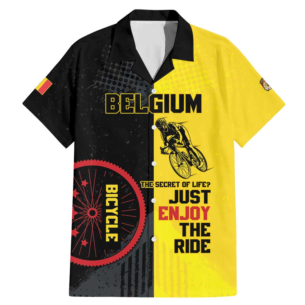 Personalized Belgium Cycling Family Matching Mermaid Dress and Hawaiian Shirt Just Enjoy The Ride - Wonder Print Shop