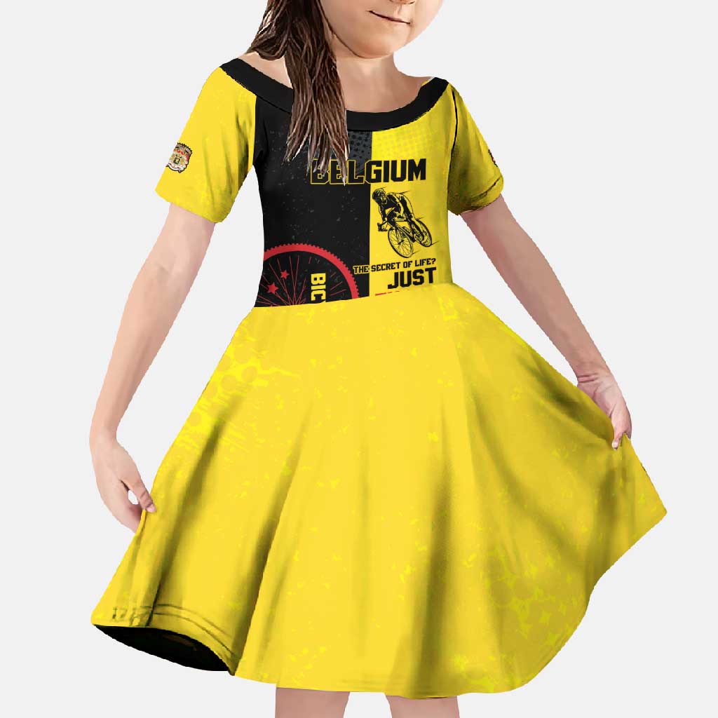 Personalized Belgium Cycling Family Matching Off Shoulder Maxi Dress and Hawaiian Shirt Just Enjoy The Ride - Wonder Print Shop