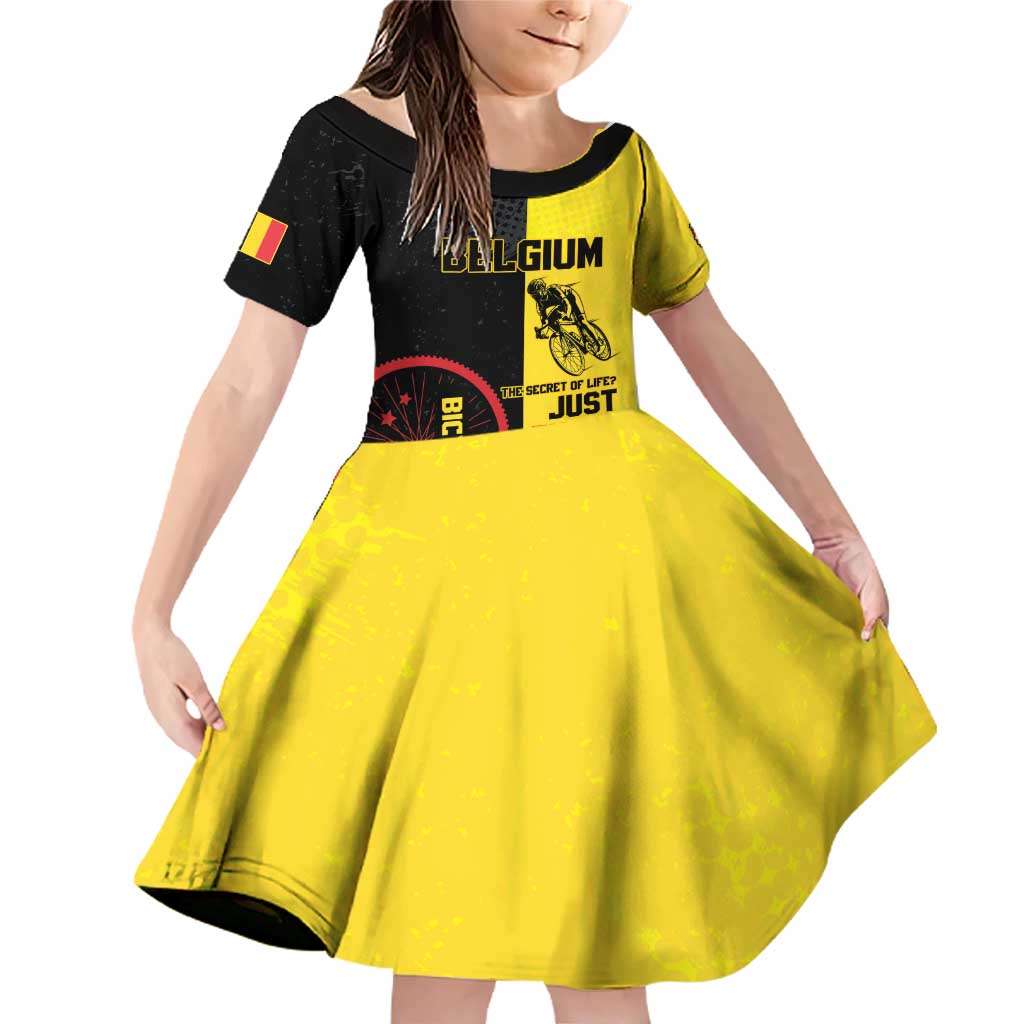 Personalized Belgium Cycling Family Matching Off Shoulder Short Dress and Hawaiian Shirt Just Enjoy The Ride - Wonder Print Shop