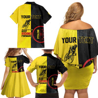 Personalized Belgium Cycling Family Matching Off Shoulder Short Dress and Hawaiian Shirt Just Enjoy The Ride - Wonder Print Shop