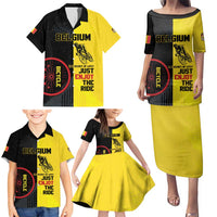 Personalized Belgium Cycling Family Matching Puletasi and Hawaiian Shirt Just Enjoy The Ride - Wonder Print Shop