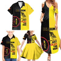Personalized Belgium Cycling Family Matching Summer Maxi Dress and Hawaiian Shirt Just Enjoy The Ride - Wonder Print Shop