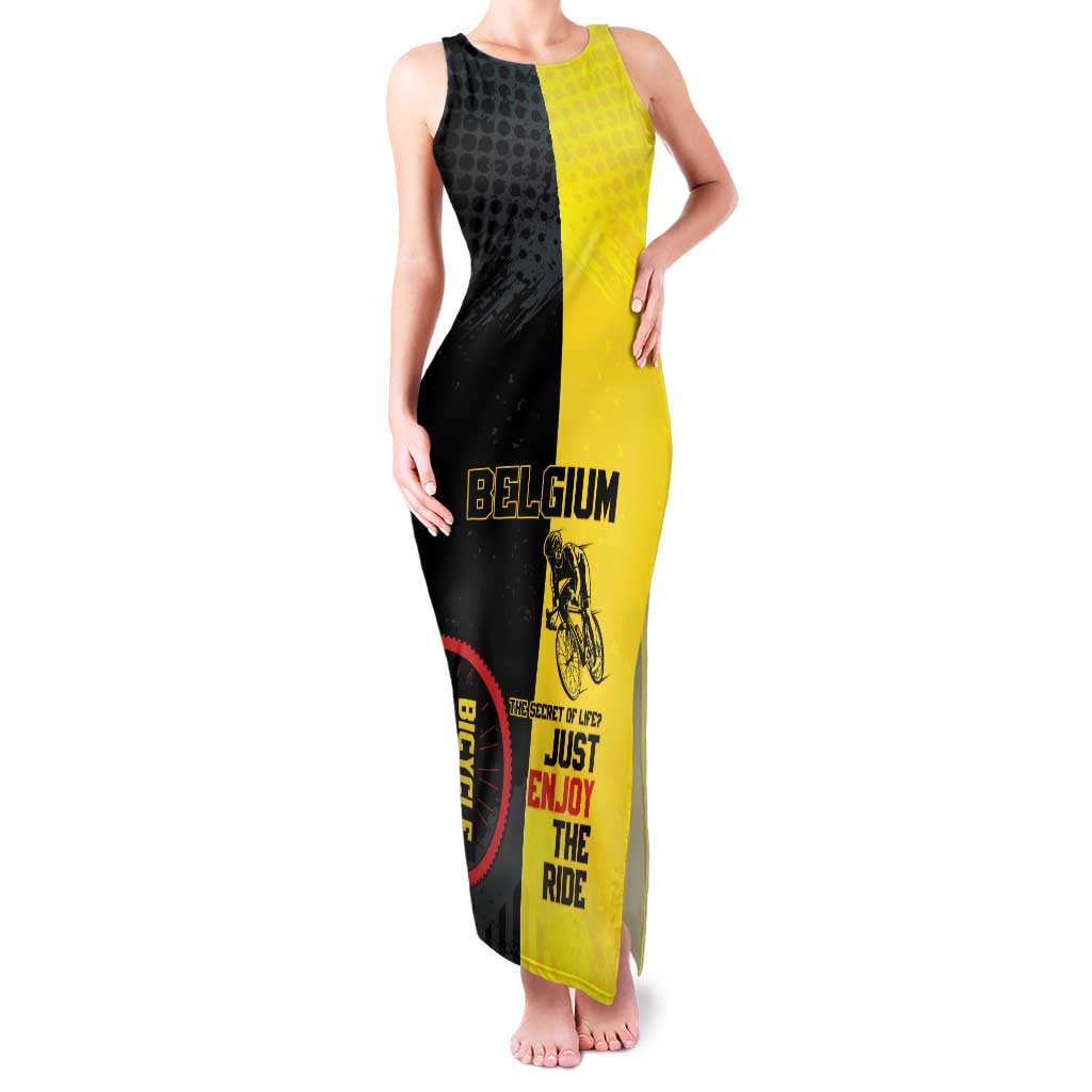 Personalized Belgium Cycling Family Matching Tank Maxi Dress and Hawaiian Shirt Just Enjoy The Ride - Wonder Print Shop