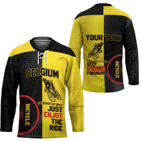 Personalized Belgium Cycling Hockey Jersey Just Enjoy The Ride - Wonder Print Shop